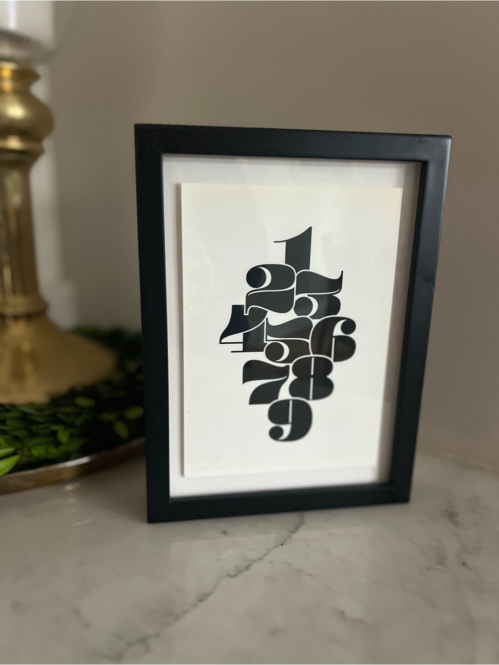 Minted Number Art Framed